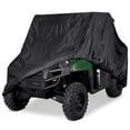 thumbnail image 1 of Housse UTV Noire de Luxe Convient jusqu'à 120 Po L avec Cage Roulante - Housse de Rangement en Polyester 190 T Résistante à l'Eau et aux Rayons du Soleil, Compatible avec Polaris Côte à Côte Ranger Gator Prowler Yamaha Prowler Rancher Foreman, 1 of 4
