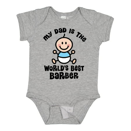 

Inktastic Daddy Worlds Best Barber Childs Gift Baby Boy Bodysuit