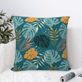 thumbnail image 4 of Pofeuu Tropical Leaves Print Double-sided plush pillowcase Square Throw Pillow Covers Pillows Cover for Living Room Bedroom Sofa Couch Cushion Cover（No pillow core）-12"x12", 4 of 7