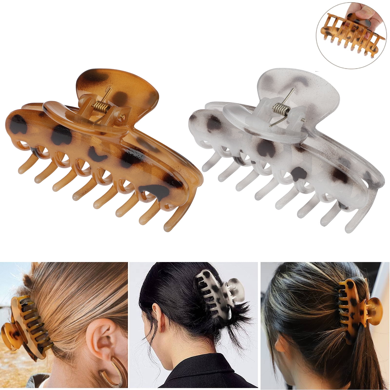 HOT Women Lady Girls Leopard Hair Clip Claw Hair Accessory Headpiece Clamp E3K0 