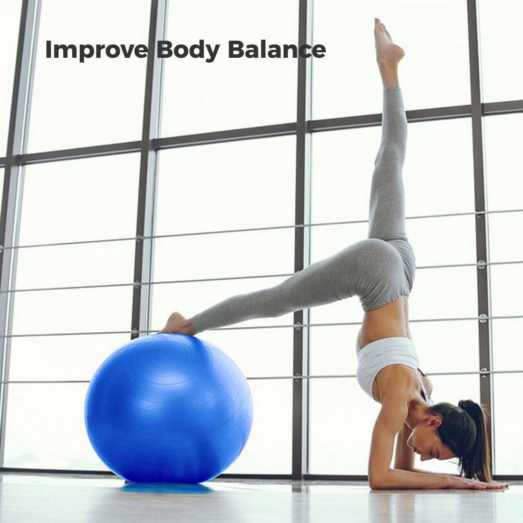 Cardio Drumming Equipment Set, Fitness Balance Ball with Pump & 3.2oz Sticks, Aerobic Exercise Ball for Workouts, Stability, Pilates, Yoga, Pregnancy Gymnastics