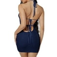 thumbnail image 4 of Qiylii Women's Sexy Sequin Bodycon Dress V Neck Spaghetti Strap Backless Mini Party Dress, 4 of 5