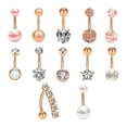 thumbnail image 2 of Pendientes de Tuerca a La moda Yinane Joyería de Acero Inoxidable 12 piezas, 2 of 4