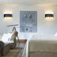 thumbnail image 4 of Lámpara de pared LED de aluminio simple para interiores, luz para dormitorio, pasillo, 8W, CA 85-265V, negro (blanco cálido), 4 of 8