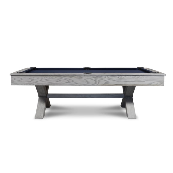 Empire USA Manhattan Slate Pool Table with Premium Billiard Accessories, Whitewash, 7 ft