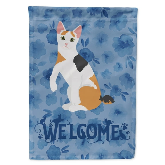Carolines Treasures CK5037GF Japanese Bobtail Cat Welcome Flag Garden Size Small multicolor