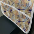thumbnail image 3 of Dragonfly Microwave Oven Cover, Uneven Big Repetitive Winged Bug 2 Pairs of Patched Wings Flying Orange Blobs, Water Resistant Organizer with Pockets for Kitchen, 36" x 12", Multicolor, by Ambesonne, 3 of 4