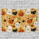 thumbnail image 1 of Tapiz de Halloween ABPHQTO Calabaza Fantasma Gato Y Calavera Decoración Colgante 128x150 cm, 1 of 4