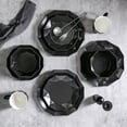 thumbnail image 4 of Stone Lain Jamie 16-Piece Dinnerware Set Porcelain, Black, 4 of 6