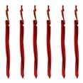 thumbnail image 1 of EeaseCA 6 Pcs Piquets de Tente de 25 cm en Forme de Chevilles de Tente avec Cordons de Traction Réfléchissants (Rouge), 1 of 7