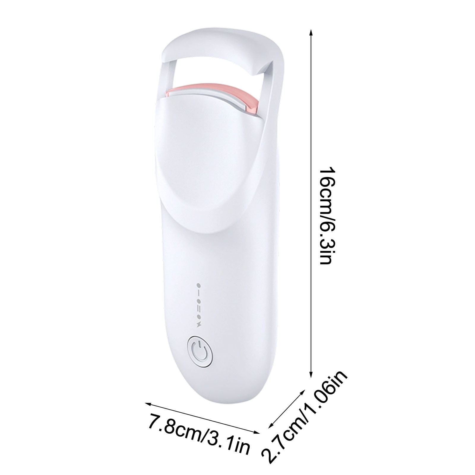 Heated Eyelash Curler, Rechargeable Lash Curler with Adjustable Temperature, Travel Eyelash Curlers with Heat Sensitive Silicone Pad, 24H Lift for Long-Lasting Natural Effortless Curls (White)