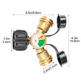 thumbnail image 2 of Propane Refill Adapter with Pressure Gauge, 90 Degree Elbow for Quick, Safe Refill of 1-40 lb Tanks, Compatible with Heaters, Grills, Camping Equipment, Reliable Brass Construction, 2 of 5