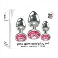 thumbnail image 2 of Adam & Eve Graduated Aluminum Jewelry Anal Plug Set, 3-Piece, Pink, 2 of 2