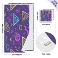 thumbnail image 3 of Hand Drawn Geometric Pattern 2 Piece Cotton Bath and Face Towel Set Soft and Absorbent, for Beach Pool Bathroom, 3 of 7