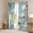 thumbnail image 3 of Feelyou Rustic Flower Floral Curtains Pack of 2 (42x84 Each), Kawaii Bird Animal Curtains Blackout, Vintage Chinese Style Bedroom Curtains, Curtains and Drapes Room Decor, 3 of 6