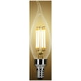 thumbnail image 2 of Better Homes & Gardens B10 Vintage LED Light Bulb, 60 W Equivalent, Soft White, E12 / Candelabra, Dimmable, 4 Pack, 2 of 10