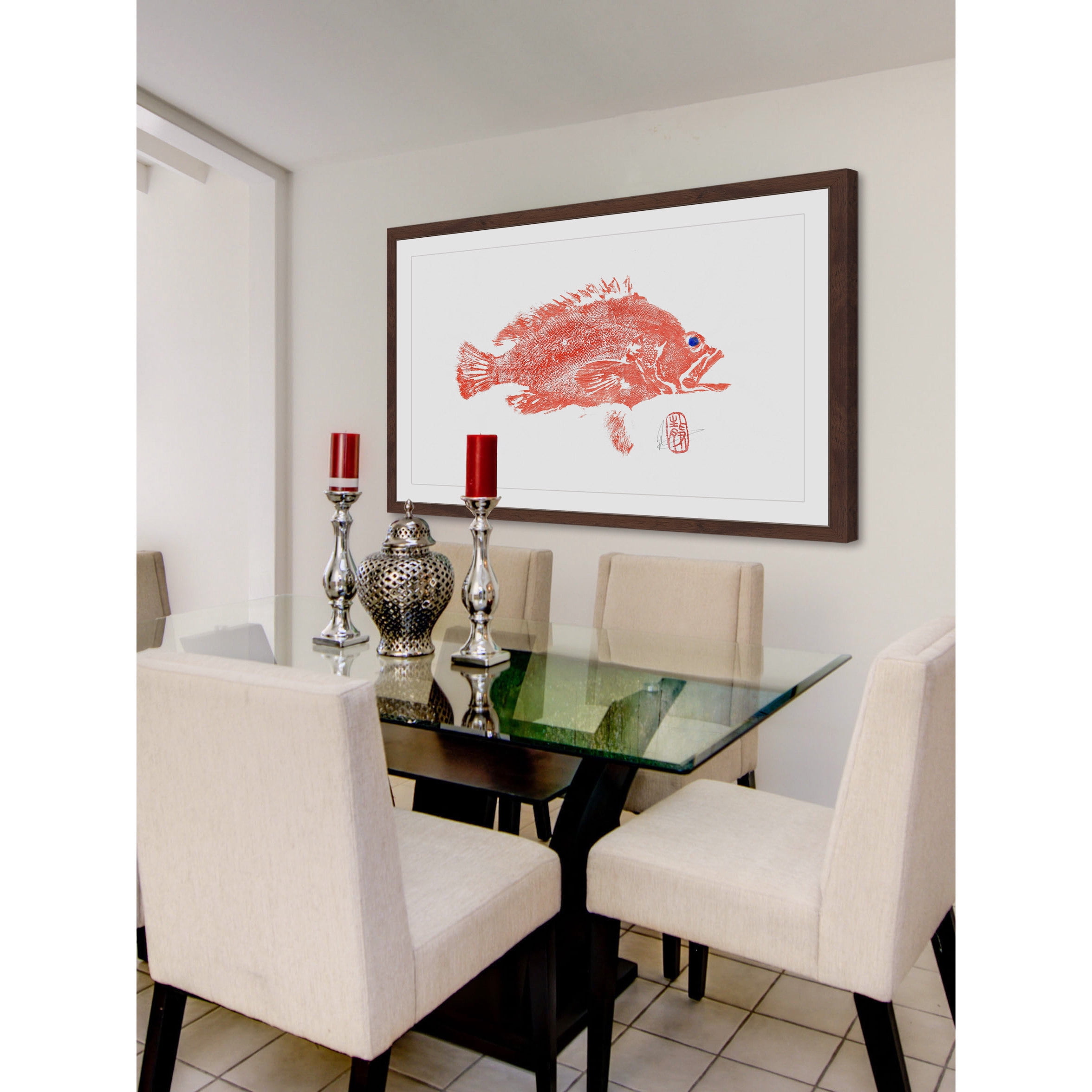 "Speckled Grouper" Framed Painting Print