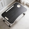 thumbnail image 4 of Foldable Lap Desk, 23.6 Inch Portable Bed Tray Table for Working, Reading, Writing and Eating, Anti-Slip Table for Bed, Sofa, Couch and Floor, Black, 4 of 7