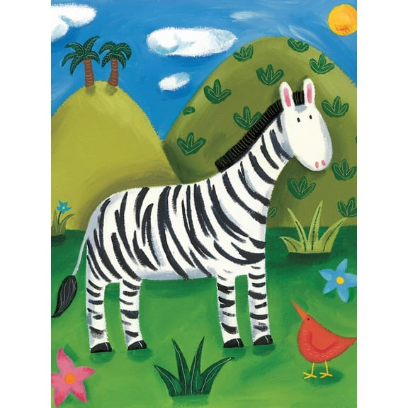 Art.com Zara the Zebra Art Print by Sophie Harding, 12" x 16"