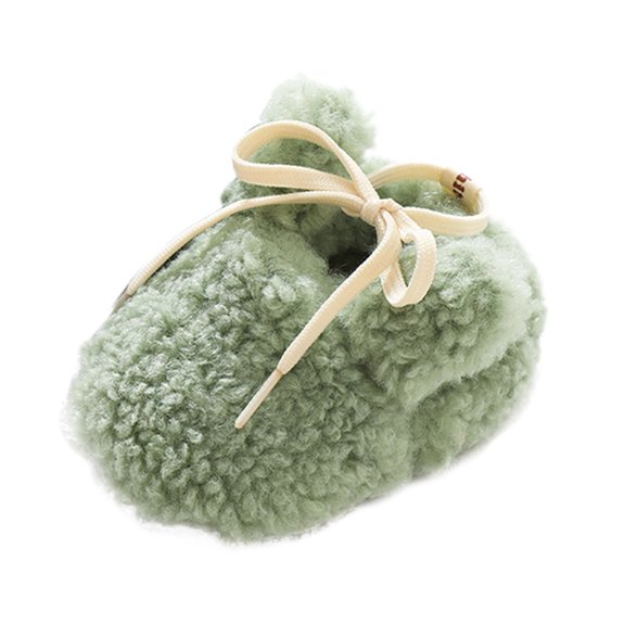 huajiao Girls Tan Booties Baby Toddler Shoes Fleece Warm Booties Shoes Fashion Printing Non Slip Breathable Shoes