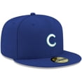 thumbnail image 3 of Men's New Era Royal Chicago Cubs White Logo 59FIFTY Fitted Hat, 3 of 6