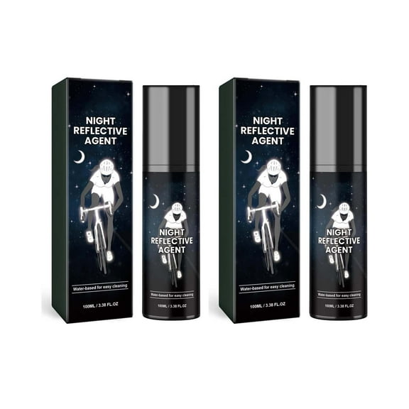 2 Pack Glow in Dark Spray Paint – Non-Toxic Reflective Coating for Bikes, Motorcycles, Plastic/Metal Surfaces, Night Safety Gear (200ml Solar-Activated)