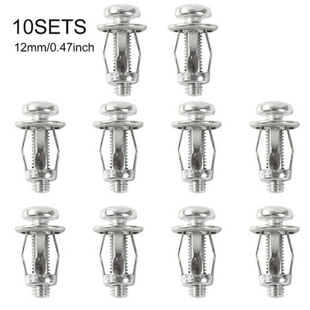 

10sets/20pcs Fixing Carbon Steel Insert Jack Nut Kit Home Accessories With Screw