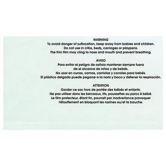 Box Partners  10 x 12 in. - 1.5 Mil Resealable Suffocation Warning Poly Bags - Clear - Pack of 100