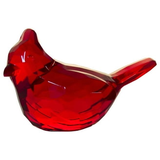 darware Cardinal Figurines Set of 2, Resin Red Bird Statues for