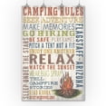 thumbnail image 2 of Flagstaff, Arizona, Camping Rules, Rustic Typography (36x54 Giclee Gallery Art Print, Vivid Textured Wall Decor), 2 of 3