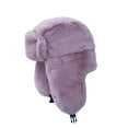 thumbnail image 2 of Herrnalise Female Pure Color Plush Thunderhead Cap Ear Protection Thick Cold Snow Cap, 2 of 4