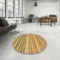 thumbnail image 3 of Ahgly Company Indoor Square Abstract Red Abstract Area Rugs, 6' Square, 3 of 6