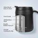 thumbnail image 4 of Coffee Mug,13 oz Insulated Coffee Mug With Lip, Stainless Steel Coffee Mug With Handle, Reusable Insulated Mug, Coffee Tumbler, Tea Cups., 4 of 5