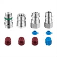 thumbnail image 1 of 4 Piezas VA-LH11 A/C R-12 A R-134a Adaptador de Conversión de Adaptación para Conversión de Lado Alto Bajo con Rosca SAE de 1/4, 1 of 6