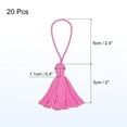 thumbnail image 2 of Unique Bargains 20 Packs Bookmark Tassels 4.3 Inch Hanging Loop Small Tassels Soft Mini Tassels, Dark Pink, 2 of 7