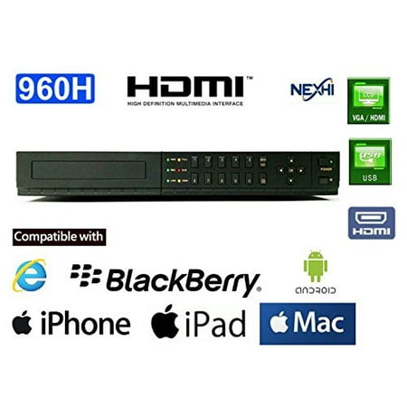 480fps Network Dvr NEXHI NXS-CS04-QR960H-DVR 4CH STANDALONE 960H DVR WITH HDMI & QR READER FOR SMART PHONE EASY ACCESS - H.264 Real-time CCTV Security Surveillance DVR System - iPhone & Android Network Remote Viewing ()