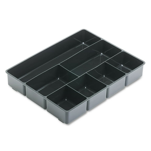 Rubbermaid Extra Deep Desk Drawer Director Tray, Plastic, Black