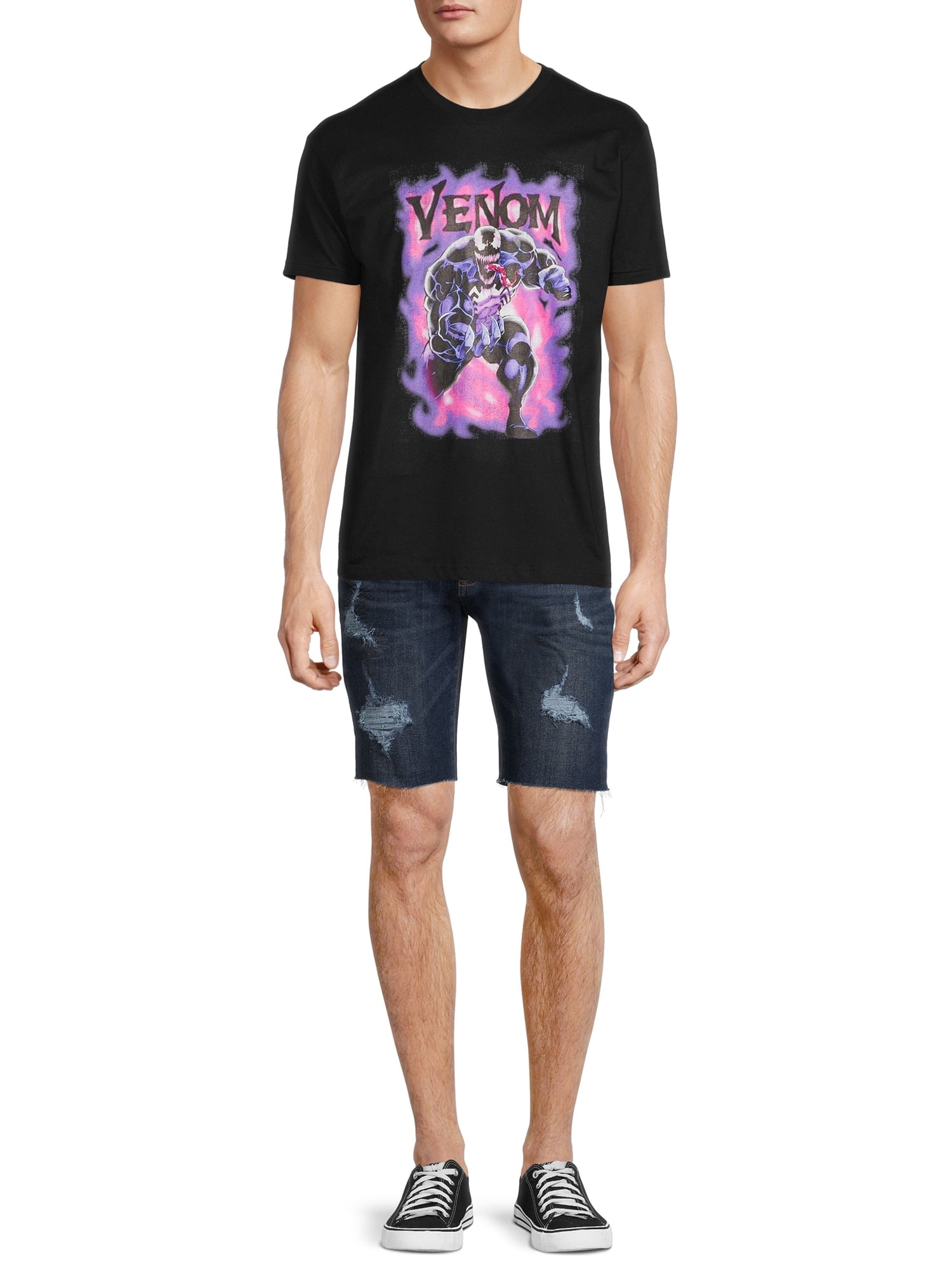 Marvel Mens Venom Purple Smoke T-Shirt