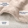 thumbnail image 4 of PETMAKER Dog Blanket - 80x100in Sherpa Blanket for Bed, Couch, or Car (Tan), 4 of 11