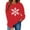 Red, variant on Cadancy Holiday Tops for Women Christmas Snowflake Crew Neck Long Sleeve Pullover Sweatshirts Festival Holiday Winter Funny Shirts Casual Loose Xmas Outfits 2025