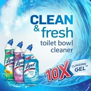 Lysol Cleaning and Disinfecting Toilet Bowl Cleaner Gel, Stain Removal, Forest Rain Scent, 24oz