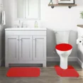 thumbnail image 2 of Gorgeous Home Linen Red BS#6 Bathroom Mat Rug Chenille Non-Skid Rubber Backing 3pc, 2 of 5