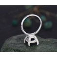 thumbnail image 2 of Princess cut sapphire ring diamond ring unique bridal ring set engagement ring, 2 of 6