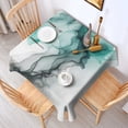 thumbnail image 2 of Black Green Translucent Marble Pattern Square Tablecloth,Waterproof Square Table Cover,Wipeable Spillproof Washable Table Cover for Home Kitchen Party Decor 42"X42"(107x107cm), 2 of 6