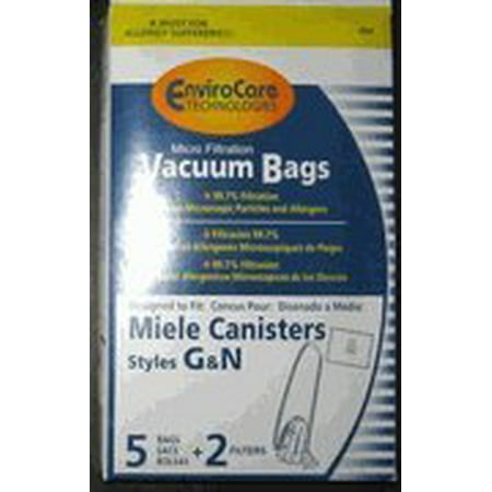 Miele Canister Vacuum Cleaner Type GN Micro Filtration Bags 5 Pk Part # P204, Miele Canister Vacuum Cleaner Type G N Allergen Micro Filtration Hepa Bags 5 Pk By