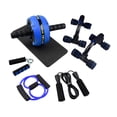 thumbnail image 4 of Rodillo para abdominales, rueda para fortalecer el núcleo, equipo de ejercicio para hombres y mujeres, cuerda para saltar Azul, 4 of 9