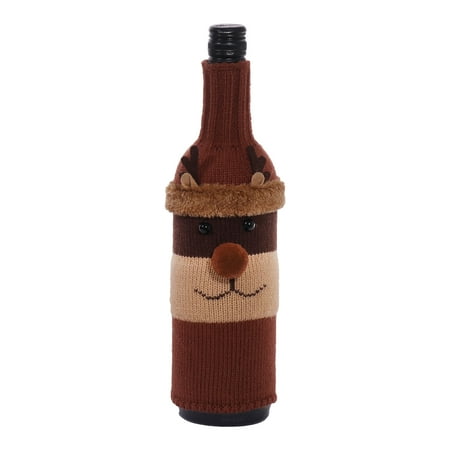 

Christmas Snowman Wine Bottle Practical Woven Santa Claus Wine Bottle Cover Family Dining Table Wine Bag Home Party Ornament