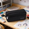 thumbnail image 4 of JZCHUNTOY Large Capacity Pencil Case, Durable Zipper Stationery Storage Bag, Multi Pocket Pen Pouch, Portable Stationery Organizer for Office, Work, Travel, Stationery Storage, 4 of 6