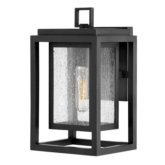 1 Light Small Outdoor Wall Lantern in Transitional Style 7 inches Wide By 12 inches High-Black Finish-Led Lamping Type Bailey Street Home