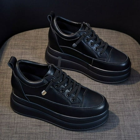 

Hidden height increasing white shoes women‘s autumn platform muffin shoes popular all-match this year‘s popular casual sneaker fashion